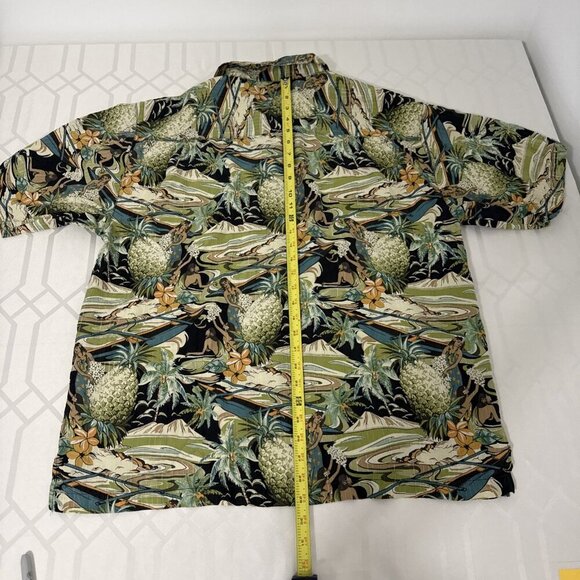 Tommy Bahama Linen Silk Blend Hawaiian Shirt Men's Palm Short Sleeves Sz L - Picture 8 of 11